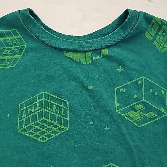 Minecraft green short sleeve tee size 5 kids - Picture 2 of 3